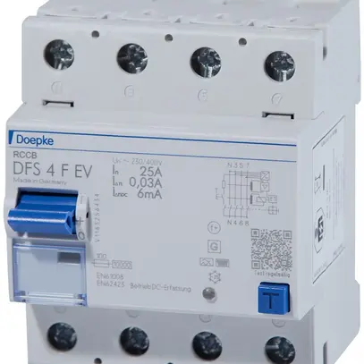 Interruttore differenziale Doepke 40A 30mA tipo F per e-mobility, Heavy Duty 