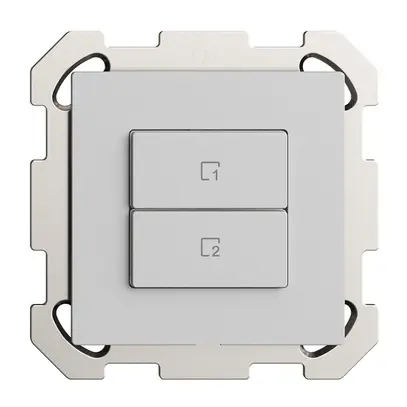 UP-Szenentaster 2 Szenen vertikal/2T Edue Wiser hellgrau 