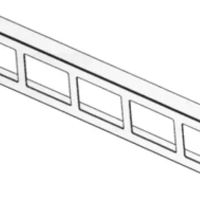 Panneau Hager FLF 2UH gris 