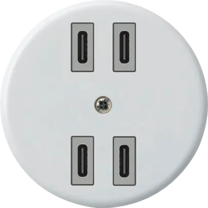 Presa di carica USB Hager basico 2×C-C 2×20W o 4×10W 5V bianco 