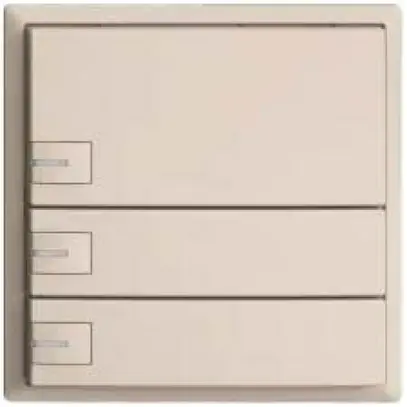 Poussoir KNX RGB EDUE, 250mW, a.LED RGB, 3×poussoir, comm.1×touche, crema 