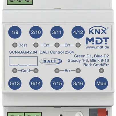 Gateway KNX/DALI AMD MDT SCN-DA642.04 2-can 64UM/canal 110…240VUC 4UM 