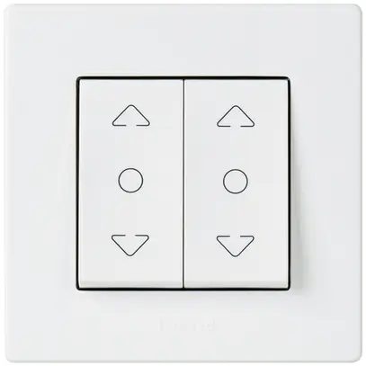 Pulsante per tapparella AP ATO 2 moduli bianco ACC/STOP/GiÙ 