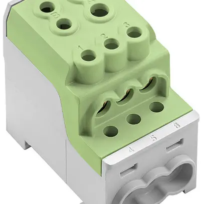 Blocco di distribuzione WM WPD 110 1×70+1×35/6×16mm² 200A 1000V verde 