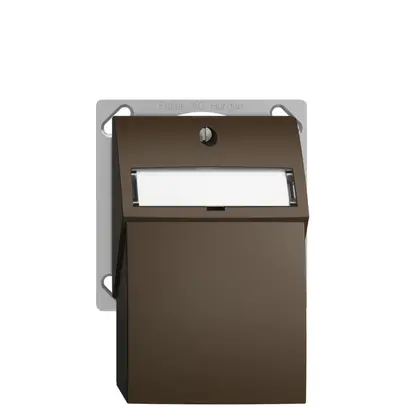 Kit montaggio INC EDIZIOdue, con cappa di uscita dritta, per 2×RJ45, coffee 