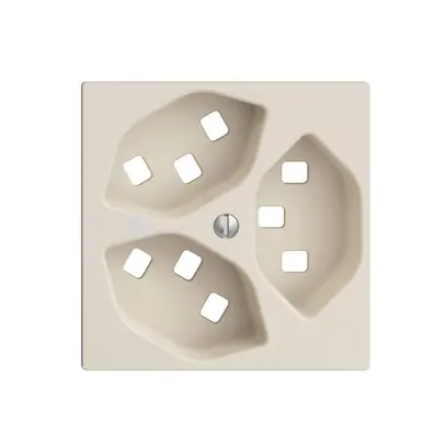 Kit frontale EDIZIOdue crema, 60×60mm 3×T23 con lente 