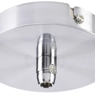 Deckenrosette SLV 1 Ausgang, Ø85×39mm mit Zugentlastung chrom 