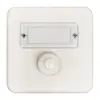 Pulsante di suoneria INC A/1L bianco, con porta-etichetta 