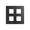 Placca frontale EDIZIOdue elegance per tasto quadriplo grigio grafite 