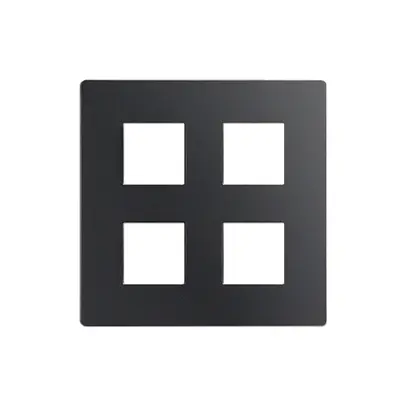Plaque frontale EDIZIOdue elegance pour poussoir quadruple gris graphite 