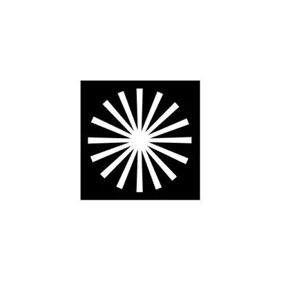 Feuille neg.symbol 'Rayons' EDIZIOdue noir 42×42 pour lampe LED 