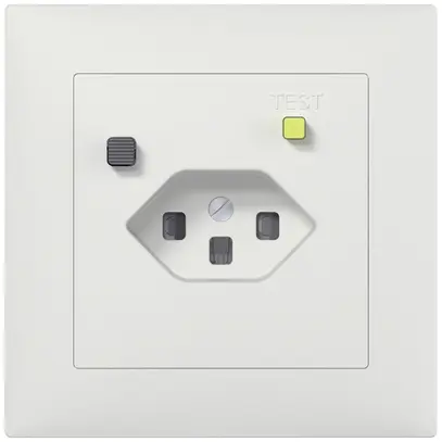 Prise FI ENC SIDUS B T23 30mA, shutter, blanc 