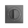 Kit frontal EDIZIOdue 0-1-0-2 60×60mm gris foncé pour interrupteur rotatif 