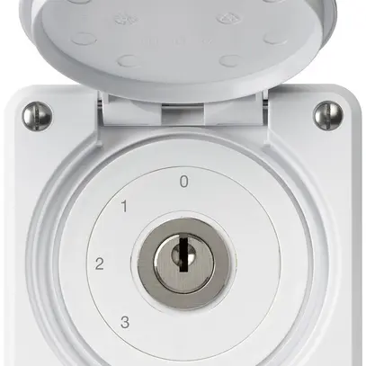 Interruttore a chiave INC robusto IP55 con copertura S5/1P bianco 