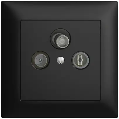 Prise d'antenne ENC SAT DB52 EDIZIOdue noir avec IEC/F 