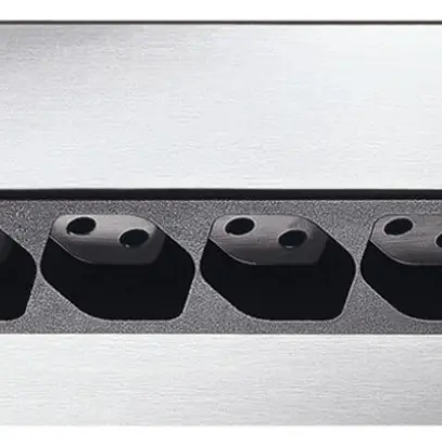 Presa AP Hager prisacucina 4×tipo 13 FLF nero acciaio inossidabile 