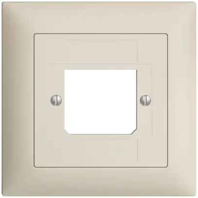 Kit frontale EDIZIOdue crema 88×88mm 1×TT 3×RJ 