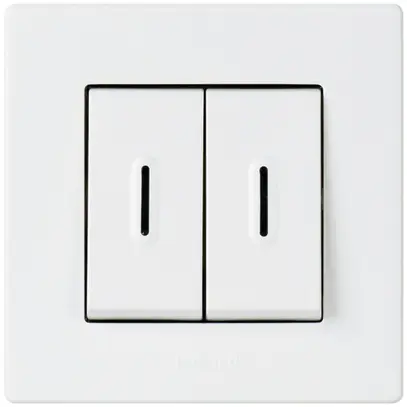 Interrupteur à bascule lum. AP ATO 3+3/1L blanc grd.I 