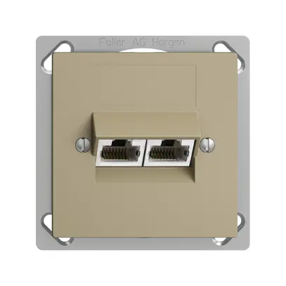 Presa INS 2×RJ45/s 8P sep. EDIZIOdue sand ITplus 