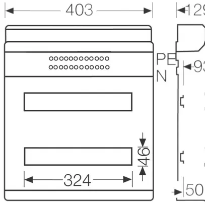 Tableau de distribution AP Hensel KV 9236 