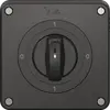 Interruttore rotativo NEVO N.CO 0/1L, con manopola, KS, 0-1-0-1, nero 