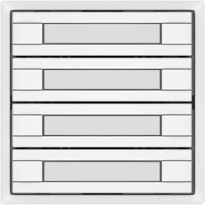 Poussoir KNX RGB EDIZIO.liv SNAPFIX® capteur temp.s.LED étiqu.8× comm.1T bc 