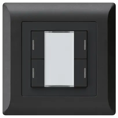 Poussoir ENC kallysto.line KNX 4×LED RGB s/e-link noir 