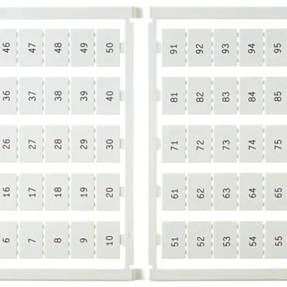 Etiquette de marquage 8×12mm sans marquage, 5 cartes à 100 