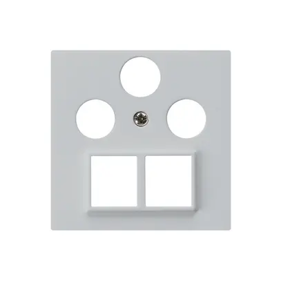 Placca frontale HMS kallysto per R/TV/SAT grigio chiaro 