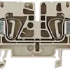 Borne de passage Weidmüller ZDU 4 connexion à ressort 4mm² TS35 beige 