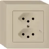 Prise AP kallysto 2×T13/1 beige 