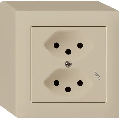 Prise AP kallysto 2×T13/1 beige 