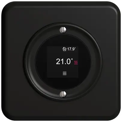 Termostato ambiente INC STANDARDdue SNAPFIX® 230VAC 4…30°C 90×90mm nero 