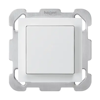 Pulsante INC kallysto CA bianco con piastra di fissaggio 