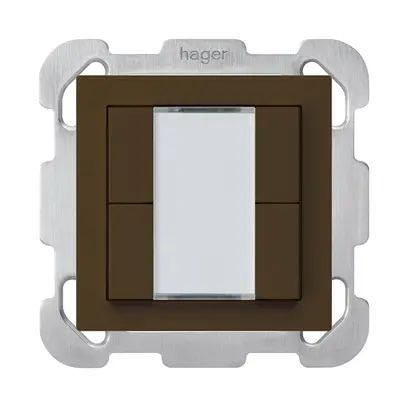 Poussoir ENC kallysto B KNX 4× s/e-link brun 