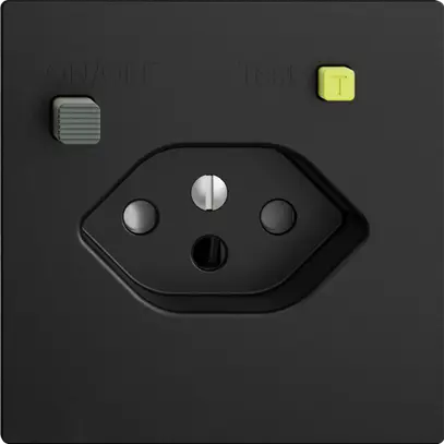 Prise ENC EDIZIOdue T13 FI 30mA F, shutter, noir 