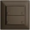 Poussoir ENC KNX 2× EDIZIOdue colore coffee RGB sans LED 