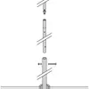 Fangmast Flury FL 85 freistehend, Aluminium, H=12000mm, Ø=80mm 