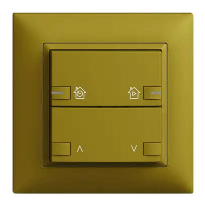 UP-Frontset EDIZIOdue zeptrionAIR Motor 1K mit Bez. mit LED olive 