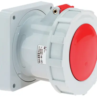 Presa INS CEE Bals 5P 125A 400V 6h rosso IP67 nich.MV dirit. 