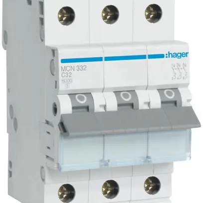 Disgiuntore Hager MCB 3P 415V tipo C 32A Icn 6kA 3UM 