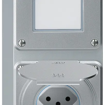 Combinaison AP robusto 2×1, interrupteur schéma 3/prise T13 IP55 aluminium 