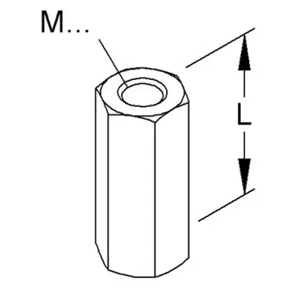 Manicotto di giunzione M10/40mm zinc.send. 