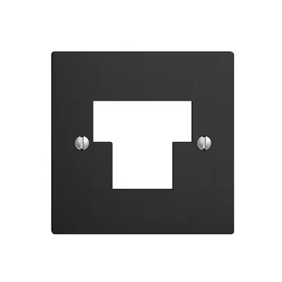 Plaque frontale 1×TT,2×RJ45 noir ITplus ITM EDIZIOdue 