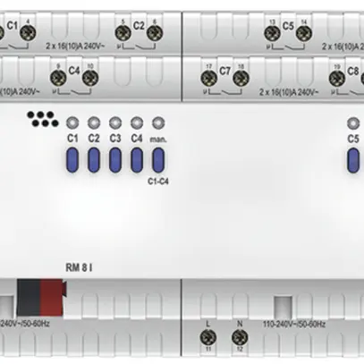 Attuatore-commutatore AMD Theben carico C KNX RM 8 I, 8× 