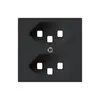 Plaque frontale kallysto 2×T23 60×60mm noir pour prise 2×T23 