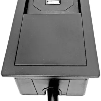 Prise ENC ou INC 2×USB Karch VersaHIT, avec câble, noir mat, IP54 