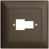 Kit frontal EDIZIOdue coffee 88×88mm 1×TT 1×RJ45 