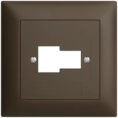 Kit frontal EDIZIOdue coffee 88×88mm 1×TT 1×RJ45 