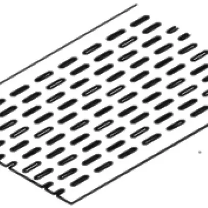 Lamiera di fondo parasguardi Lanz per multicanale a lunga campata 200×60mm ZMA 